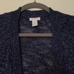 Chico's  Blue Tweed Cardigan